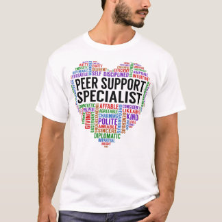 T-shirt Coeur de spécialiste du soutien par les pairs