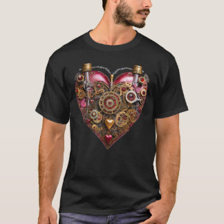 T-shirt Cœur de Streampunk Rubis Saint-Valentin