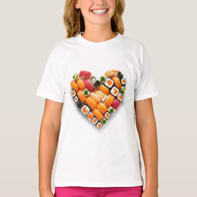 T-shirt Cœur de sushi (Devant)