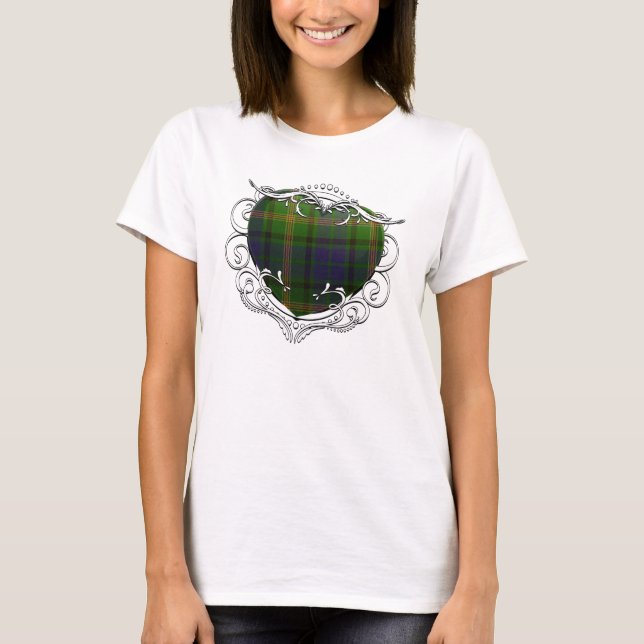T-shirt Coeur de tartan de Maitland (Devant)