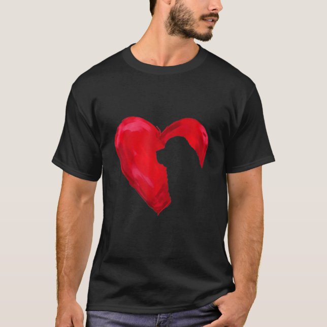 T-shirt Coeur de Terre |silhouette valentines cadeau de jo (Devant)