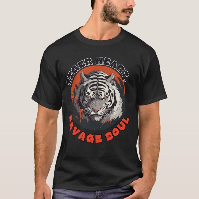 T-shirt Coeur de tigre, âme salée (Devant)