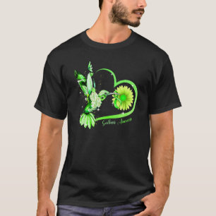 T-shirt Coeur de tournesol Coeur de colibri Étang vert Sco