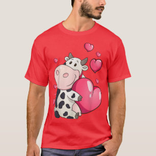 T-shirt Coeur de vache L'amour Ferme Animaux Fermiers Agri