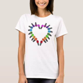 T-shirt Coeur de vernis à ongles