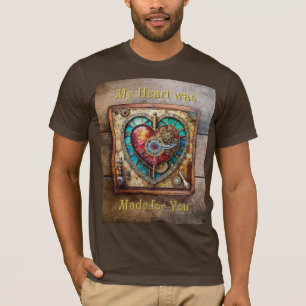 T-shirt Cœur de vitrail tournesol Série Steampunk