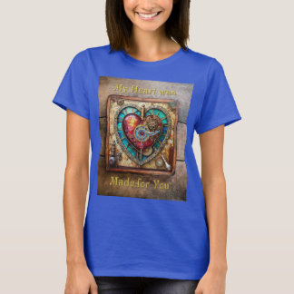 T-shirt Cœur de vitrail tournesol Série Steampunk