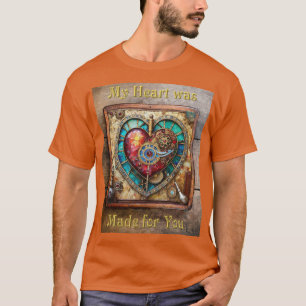 T-shirt Cœur de vitrail tournesol Série Steampunk