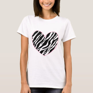 T-shirt Coeur de zèbre