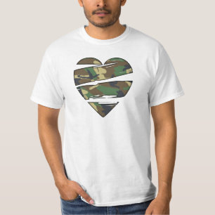T-shirt Coeur déchiqueté de Camo