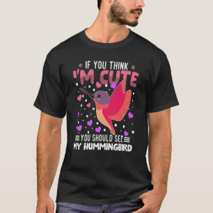 T-shirt Coeur des colibris Saint-Valentin Animal pour femm