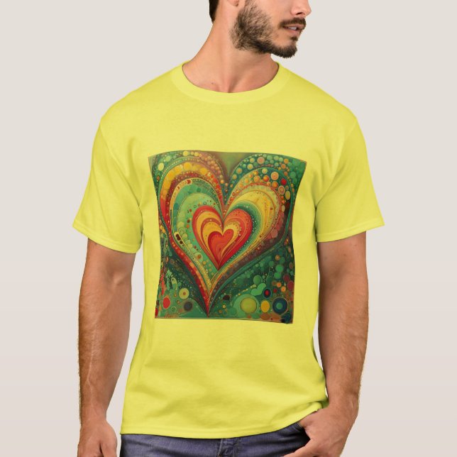 T-shirt Coeur des couleurs vibrant (Devant)