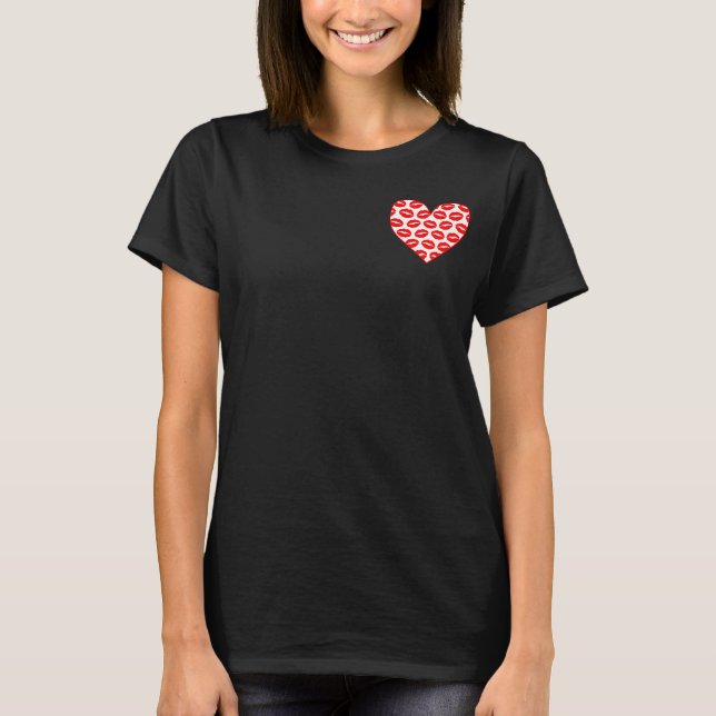 T-shirt Coeur des lèvres baisées (Devant)