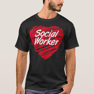 T-shirt Coeur des travailleuses sociales pour l'école de p