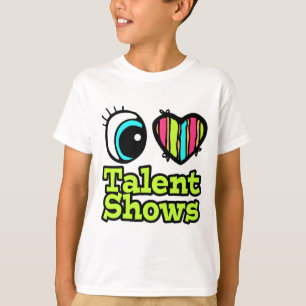 T-shirt Coeur des yeux lumineux J'aime les spectacles de t