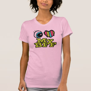 T-shirt Coeur des yeux lumineux J'aime mon BFF