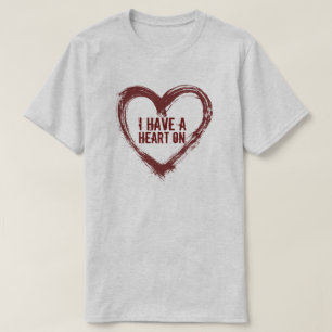 T-shirt Coeur dessus