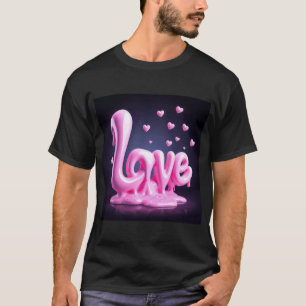T-shirt Coeur d'iridescente 3D