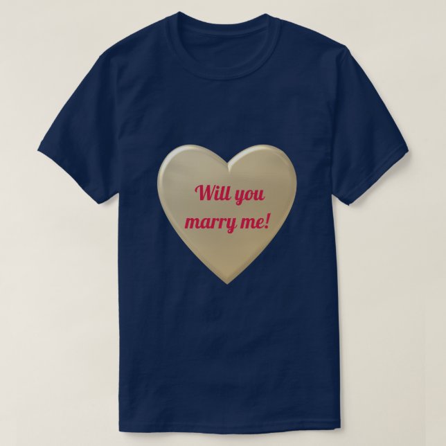 T-shirt coeur d'or (Design devant)