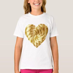T-shirt Coeur d'or (forme d'or de l'amour)