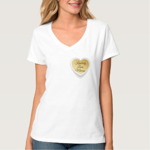 T-shirt Coeur doré flottant