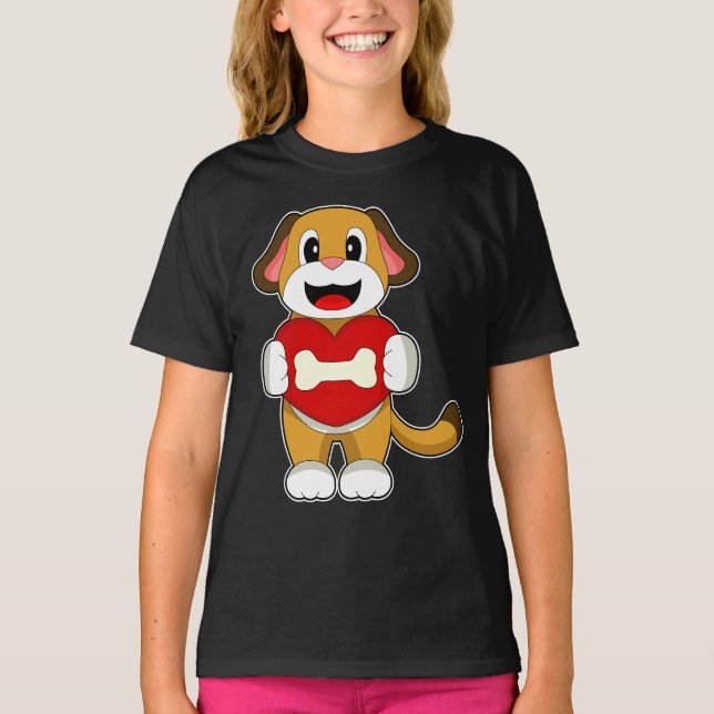 T-shirt Cœur d'os de chien (Devant)