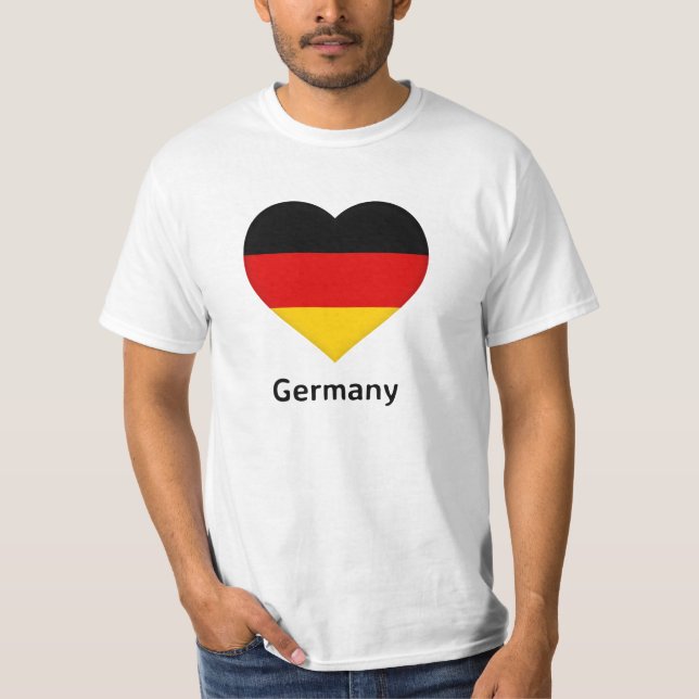 T-shirt Coeur - Drapeau Allemagne (Devant)