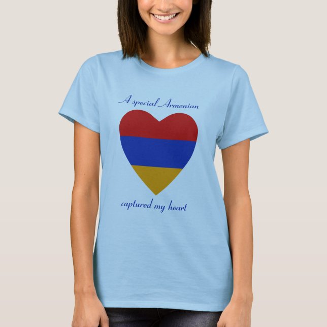 T-Shirt Cœur Drapeau Arménie (Devant)