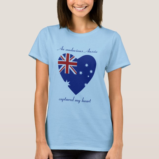 T-Shirt Cœur Drapeau Australie (Devant)
