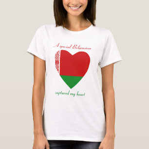 T-Shirt Cœur Drapeau Biélorussie