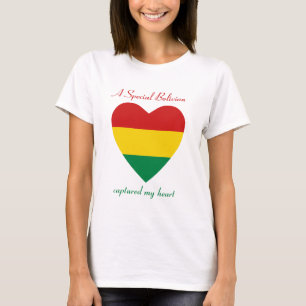 T-Shirt Cœur Drapeau Bolivie