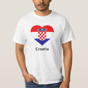 T-shirt Coeur - Drapeau Croatie
