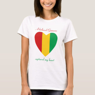 T-Shirt Cœur Drapeau de la Guinée-Conakry