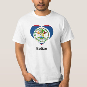 T-shirt Coeur - Drapeau du Belize