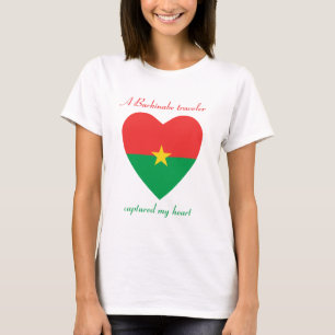 T-shirt Cœur Drapeau du Burkina Faso