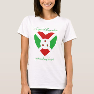 T-Shirt Cœur Drapeau du Burundi