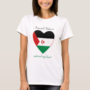 T-Shirt Cœur Drapeau du Sahara Occidental