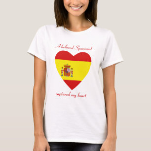 T-Shirt Cœur Drapeau Espagne