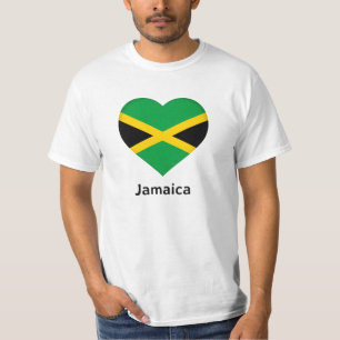 T-shirt Coeur - Drapeau Jamaïque