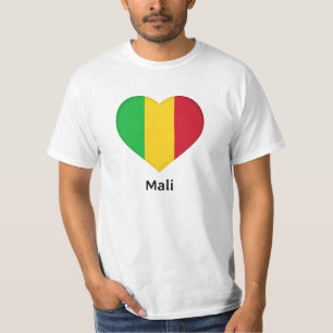 T-shirt Coeur - Drapeau Mali