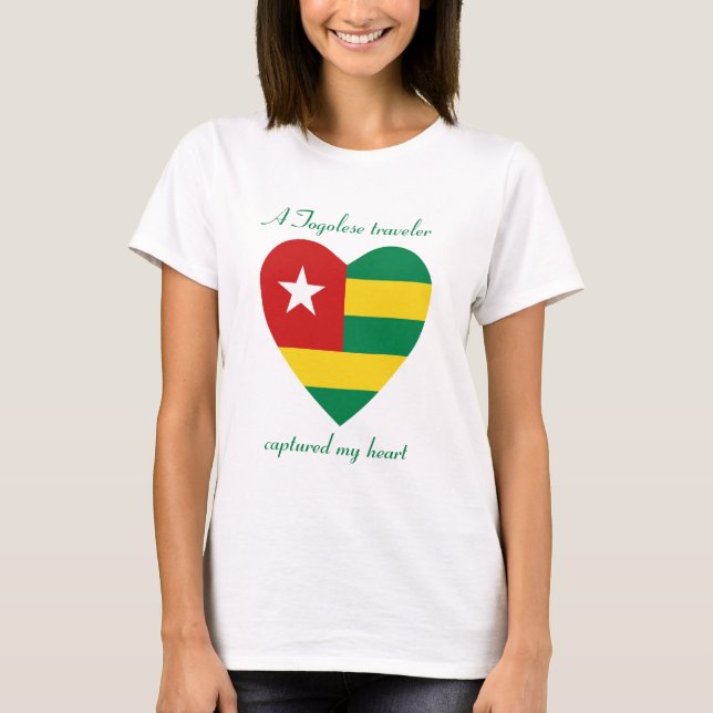 T-Shirt Cœur Drapeau Togolais (Devant)