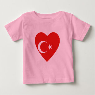 T-shirt Coeur Drapeau Turquie