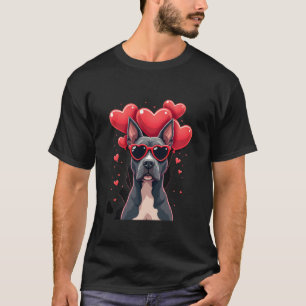T-shirt Cœur drôle de Pitbull pour la Saint-Valentin Papa 