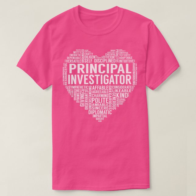 T-shirt Coeur du chercheur principal (Design devant)