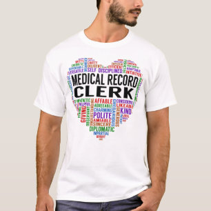 T-shirt Coeur du commis aux dossiers Médicales