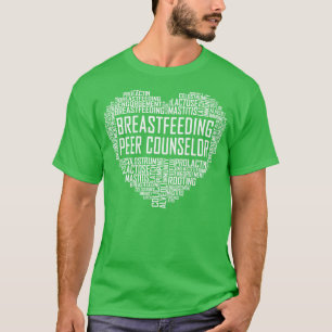 T-shirt Coeur du conseiller pour l'allaitement maternel