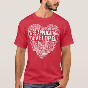 T-shirt Coeur du développeur d'applications Web 1