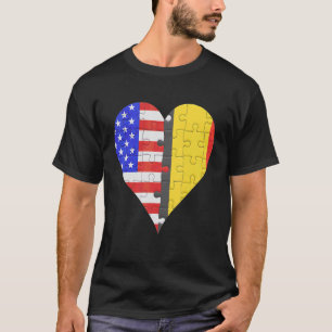 T-shirt Coeur du drapeau américain