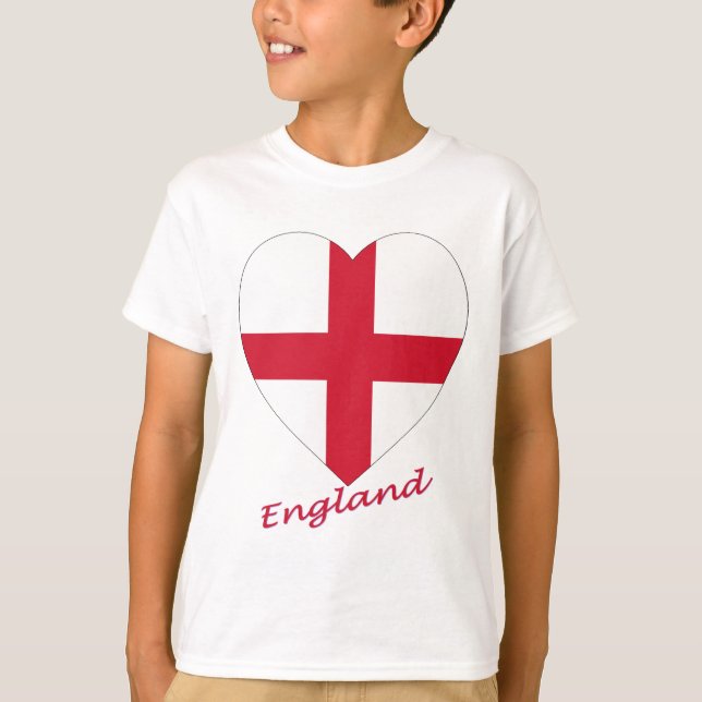 T-shirt Coeur du drapeau anglais (Devant)