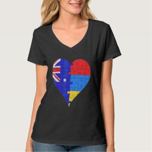 T-shirt Coeur du drapeau australien arménien